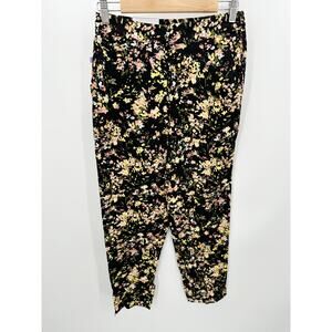 Jessica Simpson Pants Women XS NWT Black Multi Floral Print 100% Viscose Casual